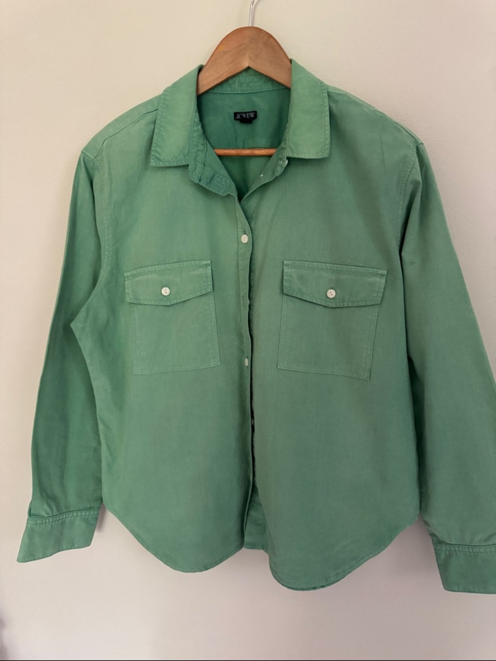 J. Crew Women’s Green Button-Up Shirt